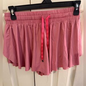 liberty Pink Elastic Waist Athletic Shorts with Drawstring